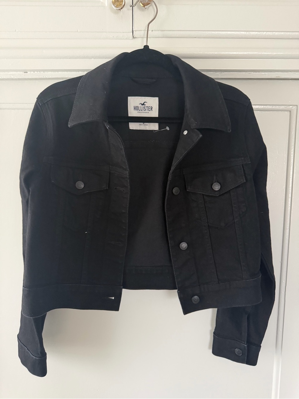 Hollister Black Cropped Denim Jacket